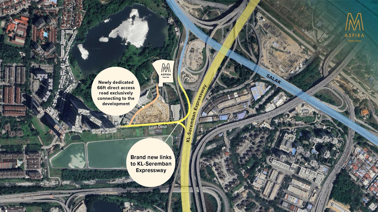 M Aspira’s new 66-ft access road to the KL–Seremban Expressway