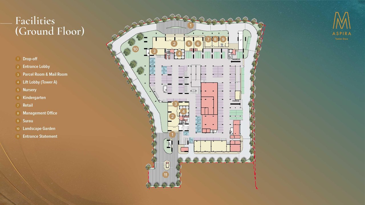 M Aspira ground floor facilities plan