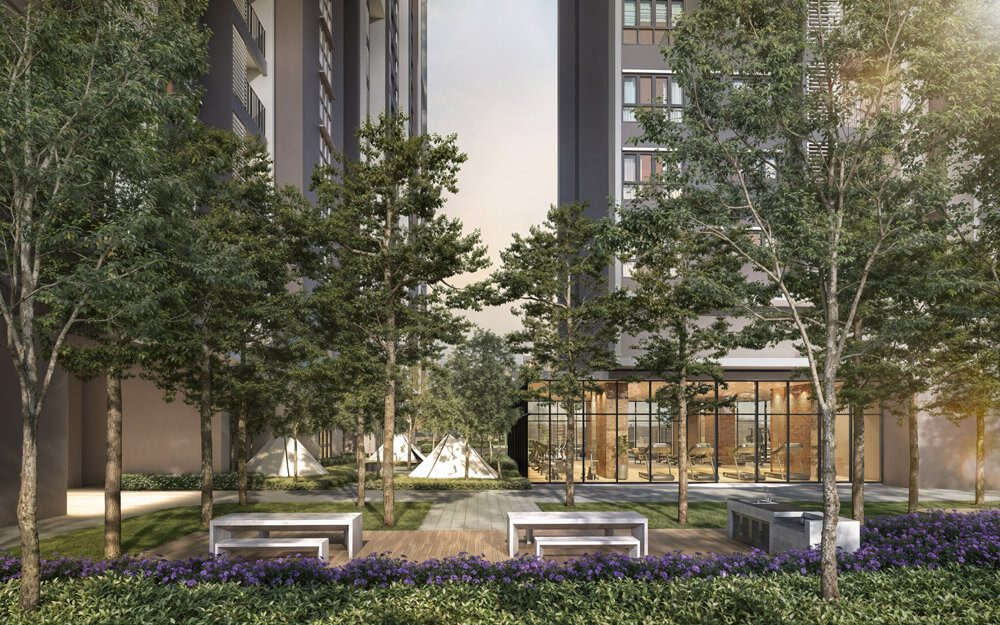 M Aspira outdoor dining and BBQ deck — artist's impression