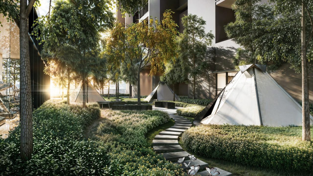 M Aspira’s landscaped glamping garden facility — artist’s impression